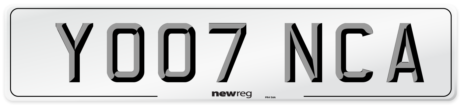YO07 NCA Number Plate from New Reg